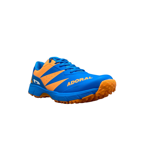 Adoral Jeet Blue Orange Cricket Shoes – Pro-Level Grip, Comfort &amp; Control56