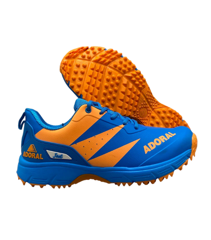 Adoral Jeet Blue Orange Cricket Shoes – Pro-Level Grip, Comfort &amp; Control