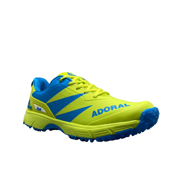 Adoral Jeet Green Blue Cricket Shoes – Pro-Level Grip, Comfort &amp; Control