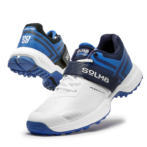 SoLM8 S8 (NEW) White Blue Cricket Shoes 2025