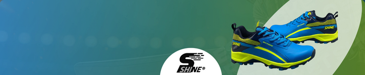Lightweight SHINE cricket footwear for batting and bowling on turf and hard ground