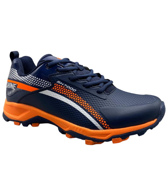 SHINE New Edition Cricket Shoes for Men – Orange & Navy2