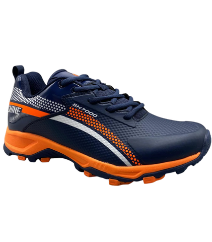 SHINE New Edition Cricket Shoes for Men – Orange & Navy2