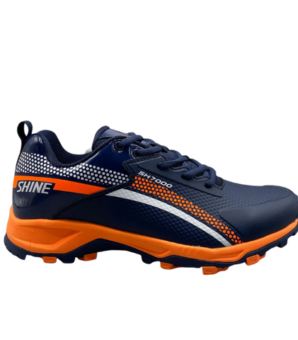 SHINE New Edition Cricket Shoes – Orange & Navy, Lightweight Grip